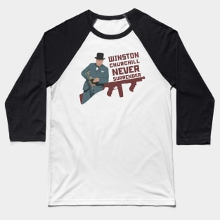 Minimalistic Winston Сhurchill Baseball T-Shirt